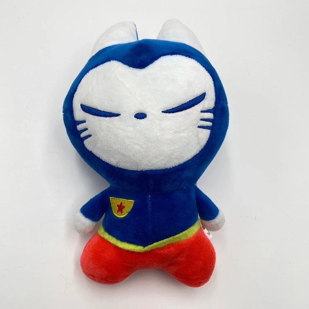 Anime Plush Toy Blue Cat Red‎ Pants Gold Star Stuffed Animal Kids 9